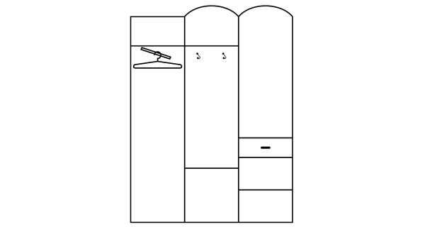 Předsíňová stěna PAMBULA, dub sonoma, 5 let záruka