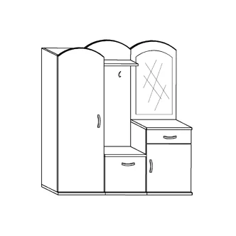 Předsíňová stěna PAMBULA, dub sonoma