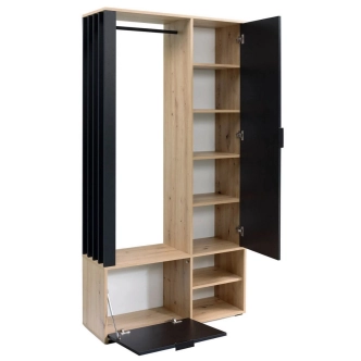 Předsíňová stěna PIETRALCINA, dub artisan/černá