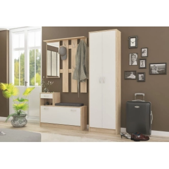 Předsíňová stěna RUBROTIC, dub sonoma/bílá