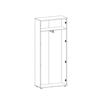 Předsíňová stěna SPRANGER, dub wotan/bílá