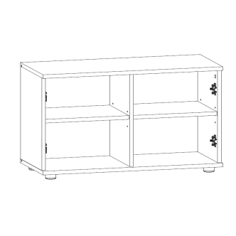 Předsíňová stěna SPRANGER, dub wotan/bílá