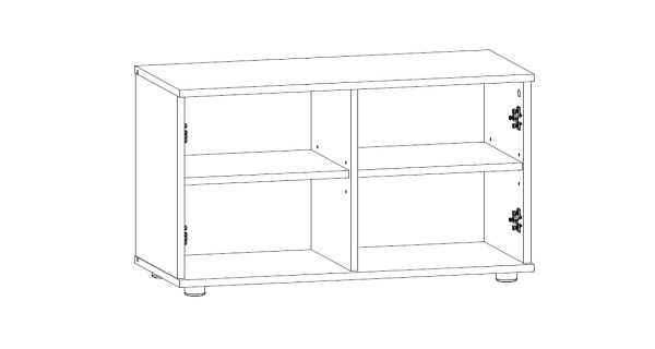 Předsíňová stěna SPRANGER, dub wotan/bílá