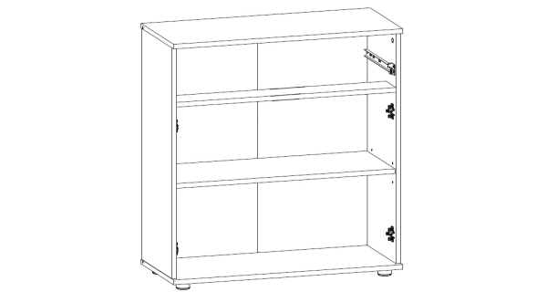 Předsíňová stěna SPRANGER, dub wotan/bílá