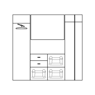 Předsíňová stěna STANSBURY, craft tobaco/krém, 5 let záruka