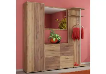 Předsíňová stěna STANSBURY, craft zlatý/craft tobaco