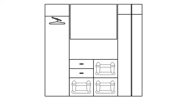Předsíňová stěna STANSBURY, dub sonoma/dub sonoma tmavý
