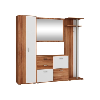 Předsíňová stěna STANSBURY, švestka wallis/bílá, 5 let záruka