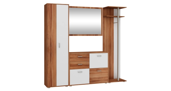 Předsíňová stěna STANSBURY, švestka wallis/bílá, 5 let záruka