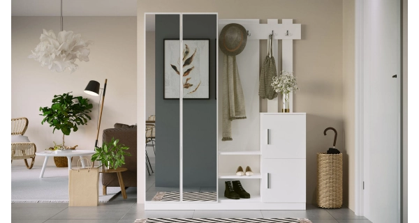 Předsíňová stěna TORSON, bílá