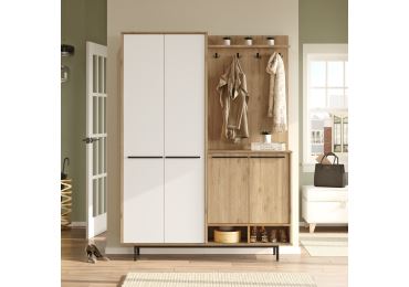 Předsíňová stěna VALLEM, dub/bílá