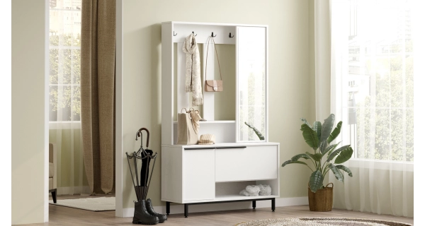 Předsíňová stěna VELVON, bílá