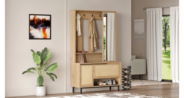 Předsíňová stěna VELVON, vlašský ořech/dub