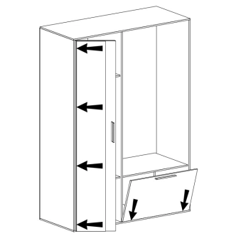 Předsíňová stěna YORMO 2, bílá