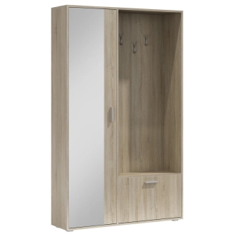 Předsíňová stěna YORMO 2, dub sonoma/bílá