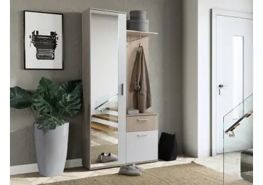 Předsíňová stěna YORMO, dub sonoma/bílá