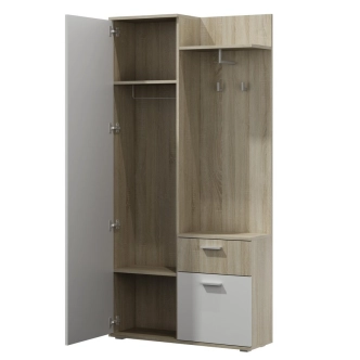 Předsíňová stěna YORMO, dub sonoma/bílá