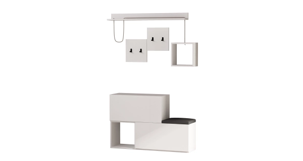 Předsíňová stěna ZALLAN, bílá