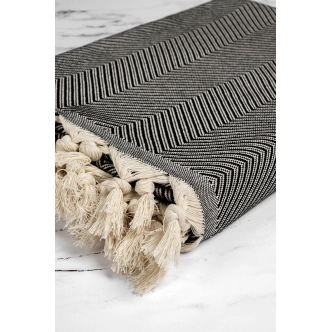 Přehoz černobílá harmonie, 170 x 230 cm