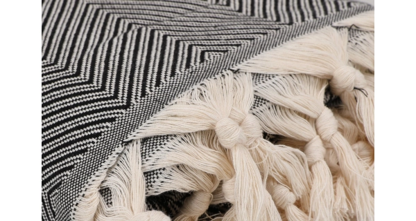 Přehoz černobílá harmonie, 170 x 230 cm