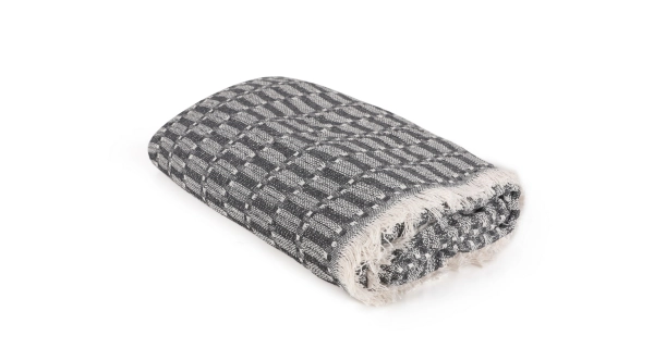 Přehoz na sedačku tmavě šedý, 170 x 210 cm 