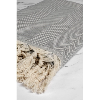 Přehoz popelavý závoj, 170 x 230 cm