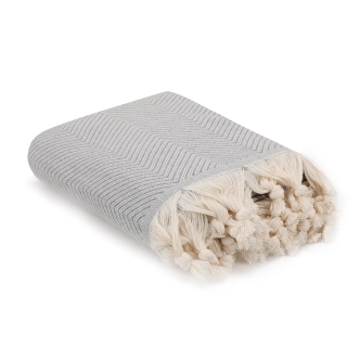 Přehoz popelavý závoj, 170 x 230 cm