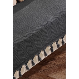 Přehoz temná pohoda, 115 x 200 cm