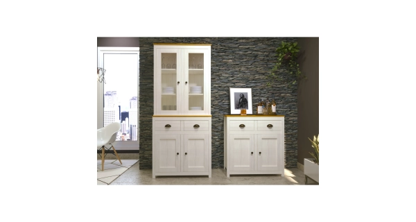 Příborník FEMI 2D2S, bílá/hnědá