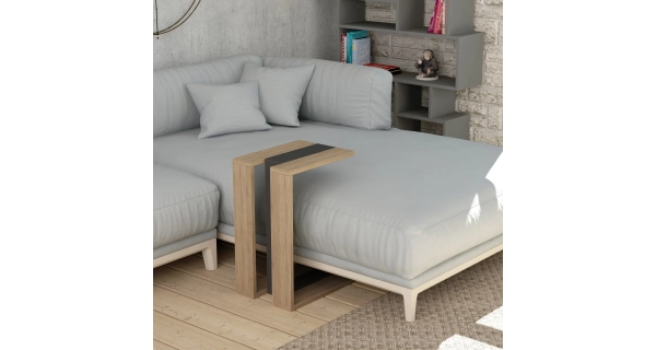 Přídavný stolek BROOKS, dub/antracit