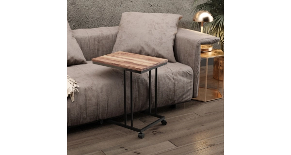 Přídavný stolek DAPHNE, černá/dub