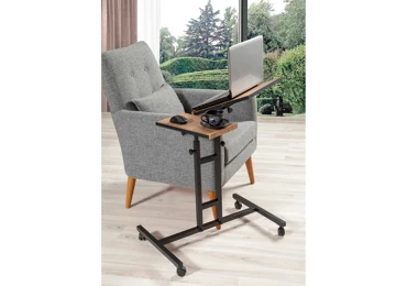 Přídavný stolek na notebook AURNA, atlantská borovice/černá