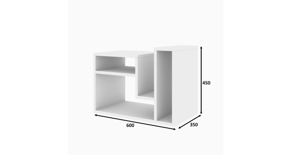 Přídavný stůl ABBY, bílá