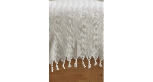 Přikrývka/přehoz vanilkový šarm, 200 x 220 cm