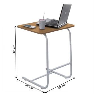 Příruční stolek KVELB, dub/bílá