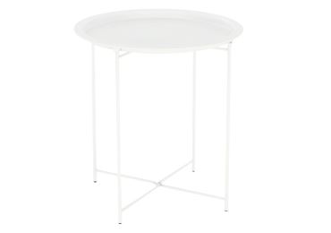 Příruční stolek RADOMI s odnímatelným tácem, bílá