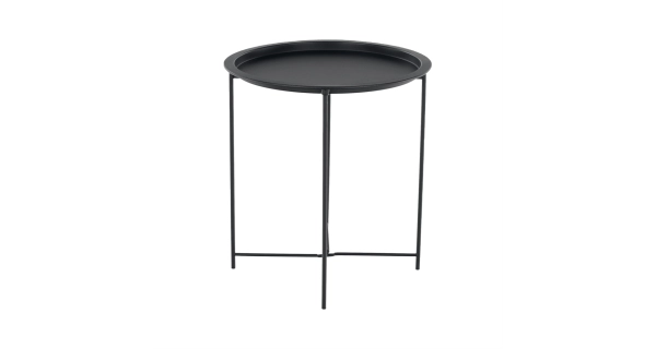 Příruční stolek RADOMI s odnímatelným tácem, černá