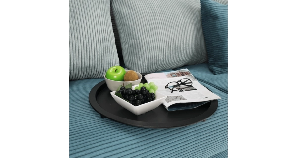 Příruční stolek RADOMI s odnímatelným tácem, černá