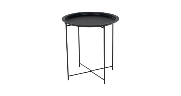 Příruční stolek RADOMI s odnímatelným tácem, černá