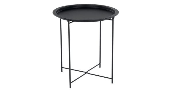 Příruční stolek RADOMI s odnímatelným tácem, černá Z EXPOZICE PRODEJNY, II. jakost