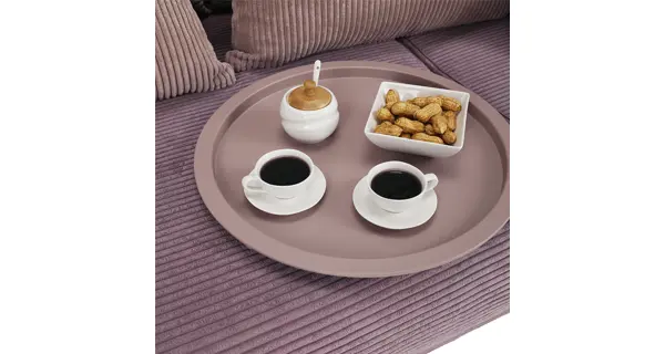 Příruční stolek RADOMI s odnímatelným tácem, nude růžová