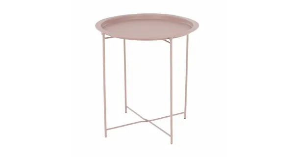Příruční stolek RADOMI s odnímatelným tácem, nude růžová