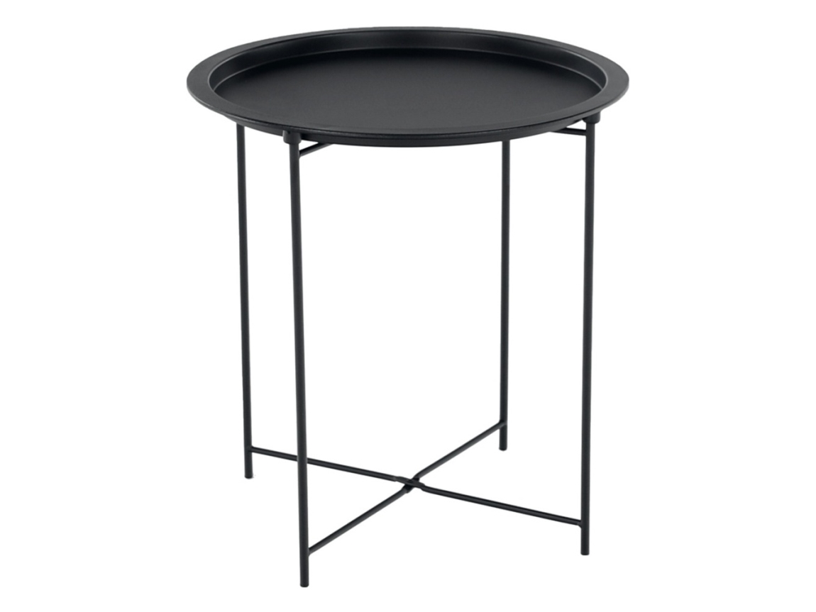 Příruční stolek RADOMI s odnímatelným tácem, černá