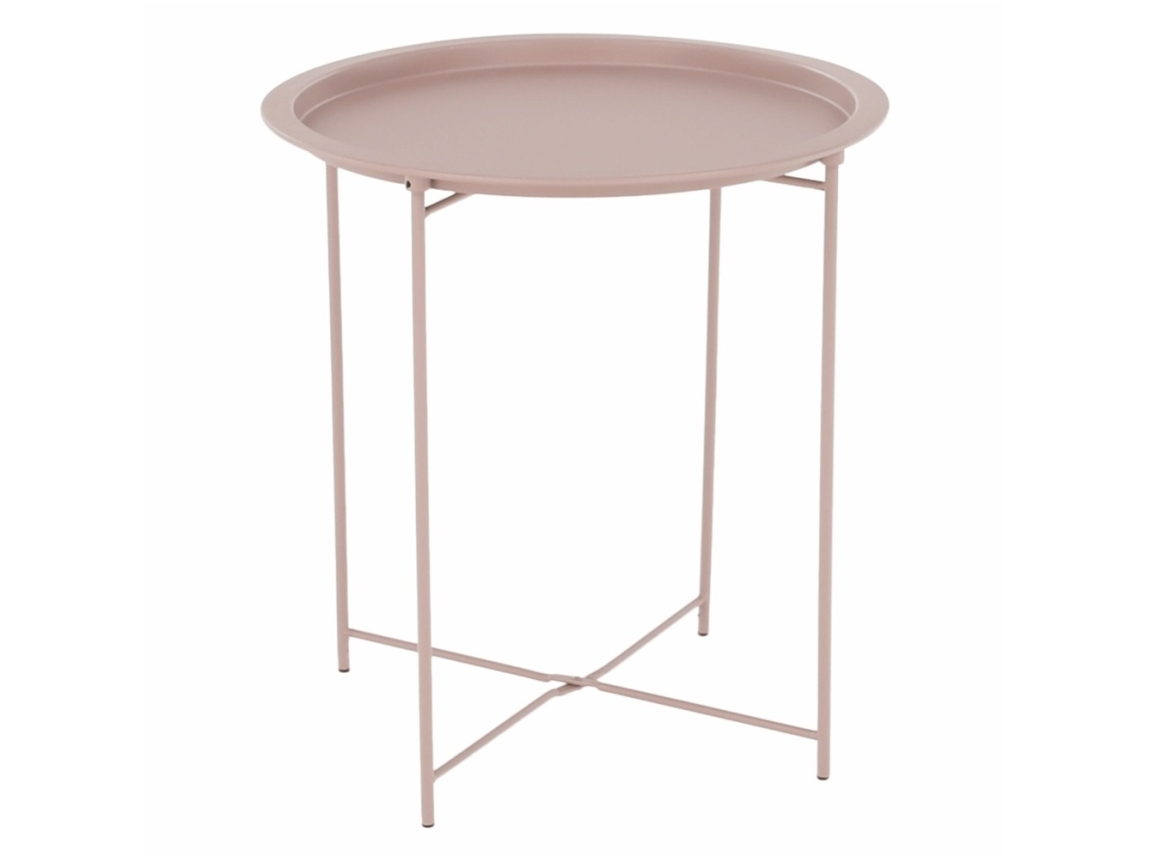 Příruční stolek RADOMI s odnímatelným tácem, nude růžová