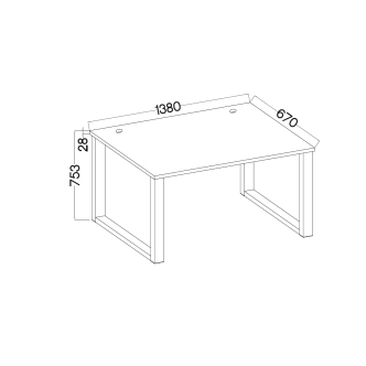 Psací stůl AGEPSTA typ 1, dub artisan