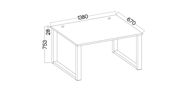 Psací stůl AGEPSTA typ 1, dub artisan