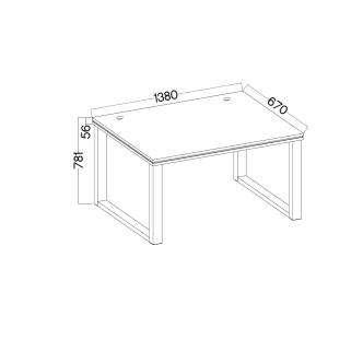 Psací stůl AGEPSTA typ 2, světle šedý