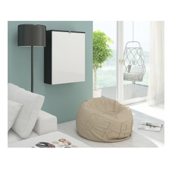 Psací stůl ANDIJON, černá/bílý lesk, 5 let záruka