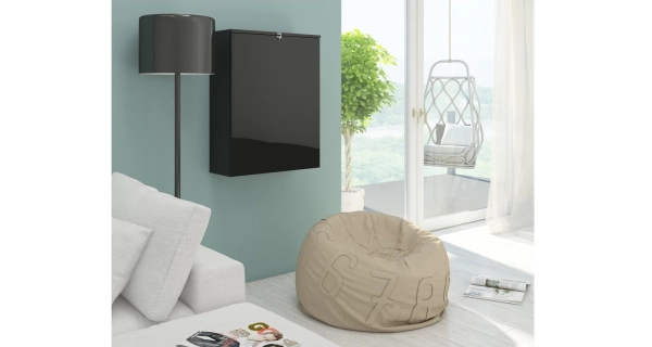 Psací stůl ANDIJON, černá/černý lesk, 5 let záruka