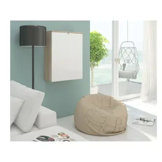 Psací stůl ANDIJON, dub sonoma/bílý lesk